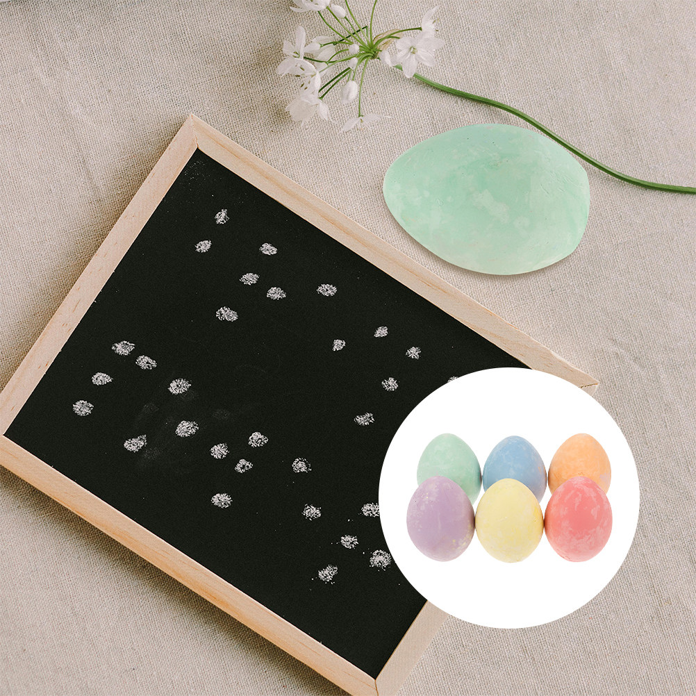 Kids Outdoor Chalkboard - 12Pcs Adorable Egg Chalk for Kids