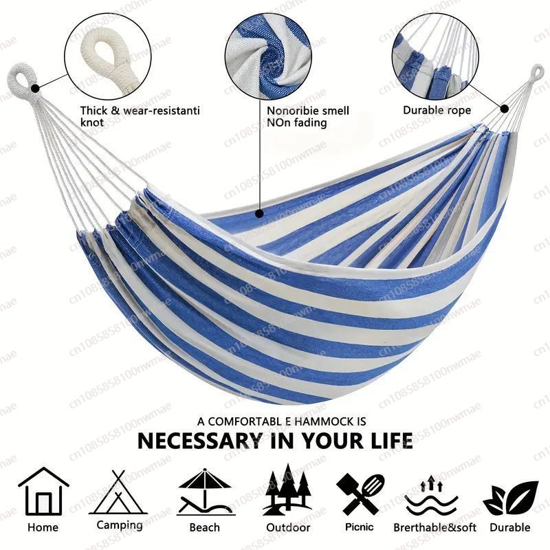 Kids Outdoor Hammock - Double canvas stickless single hammock outdoor