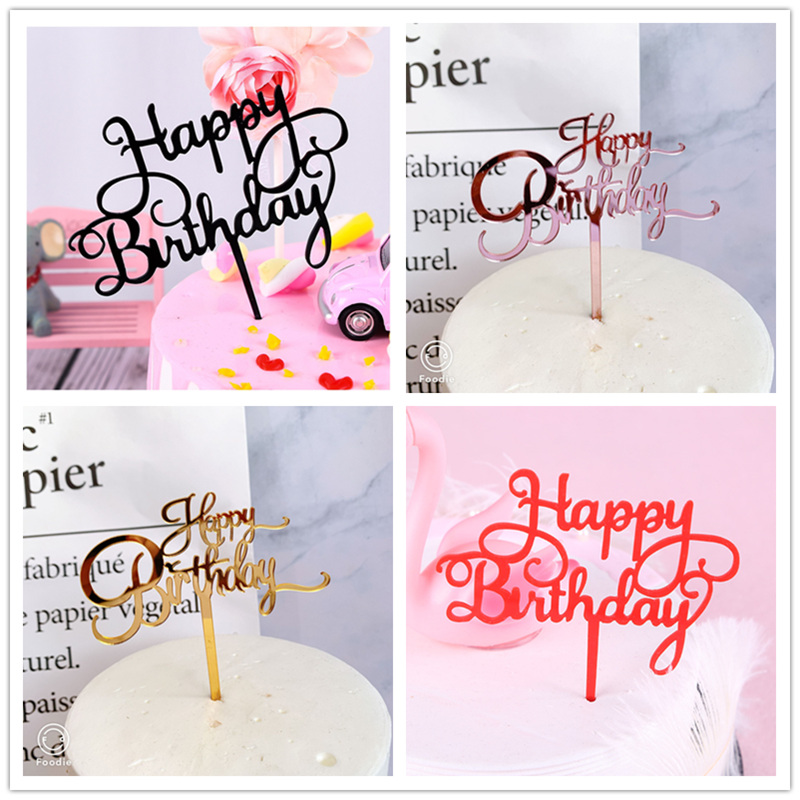 Kids Outdoor Merry Go Round - New Happy Birthday Cake Topper Red