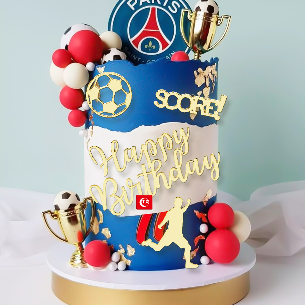 1set Gold Acrylic Happy Birthd - Kids Outdoor Merry Go Round 评论和价格