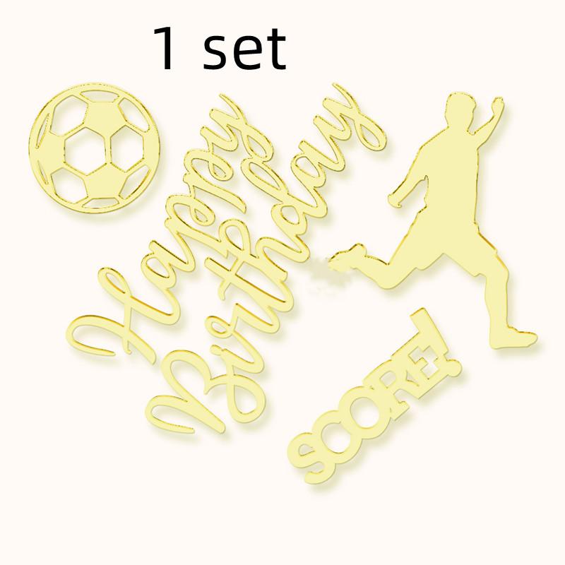 1set Gold Acrylic Happy Birthd - Kids Outdoor Merry Go Round 评论和价格