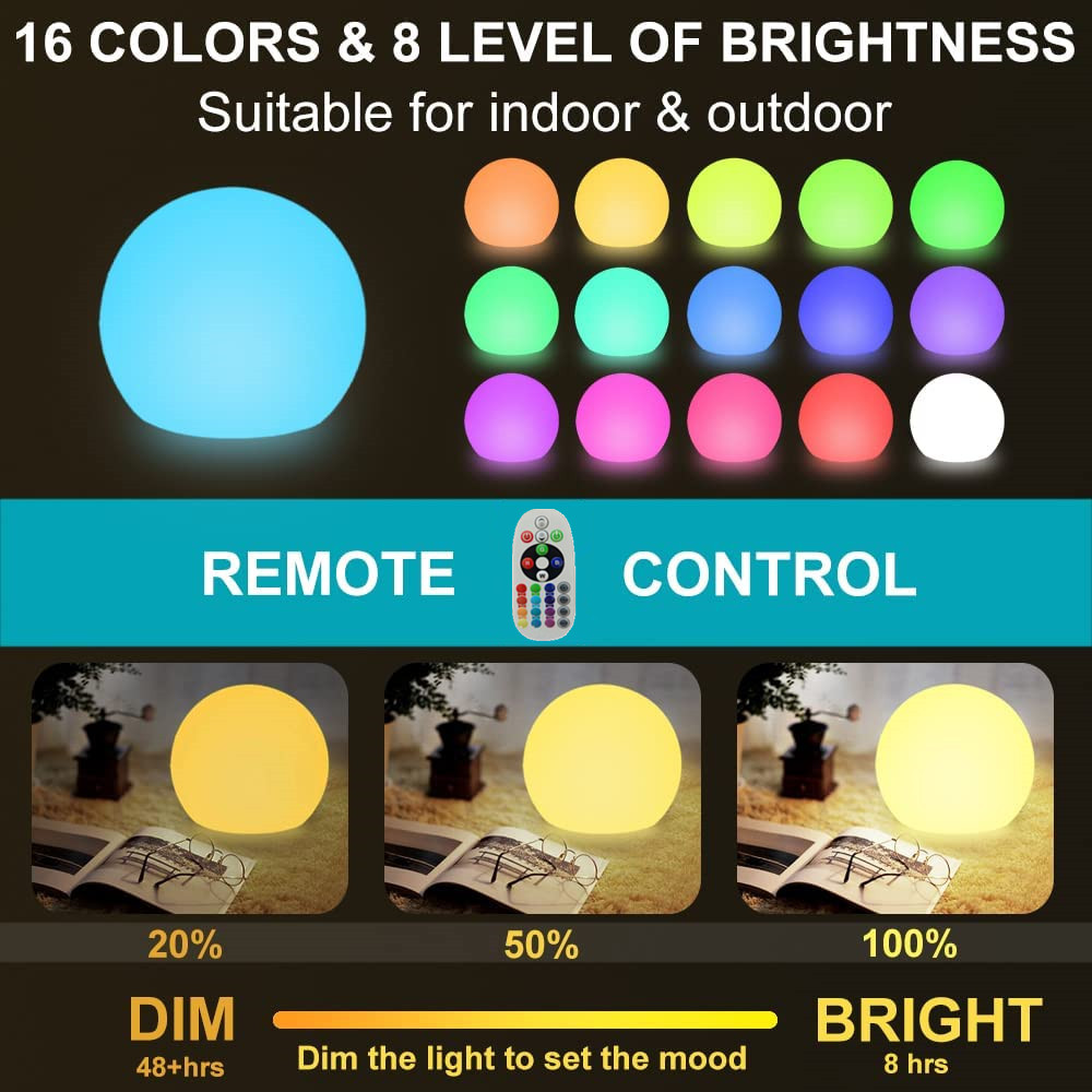 Rechargeable LED Glowing Ball  - Kids Outdoor Garden 评论和价格
