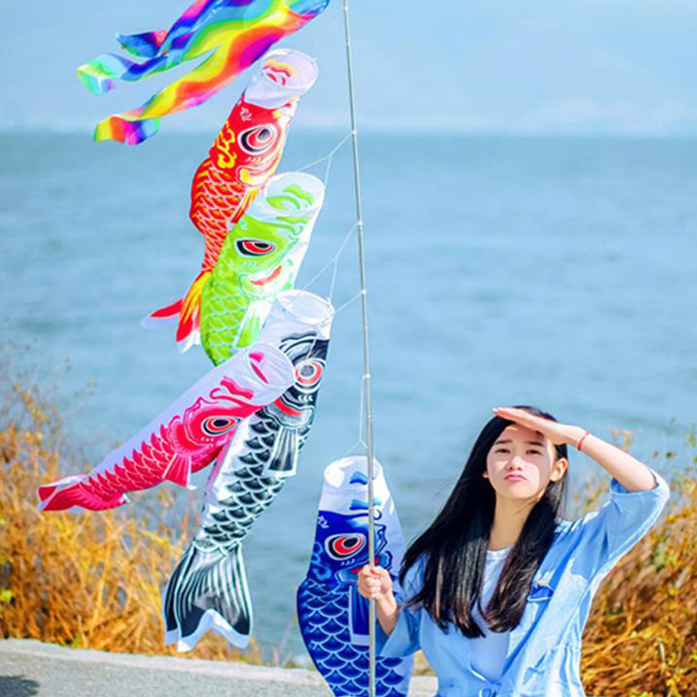 2Pcs DIY Blank Carp Windsocks  - Kids Outdoor Garden 评论和价格