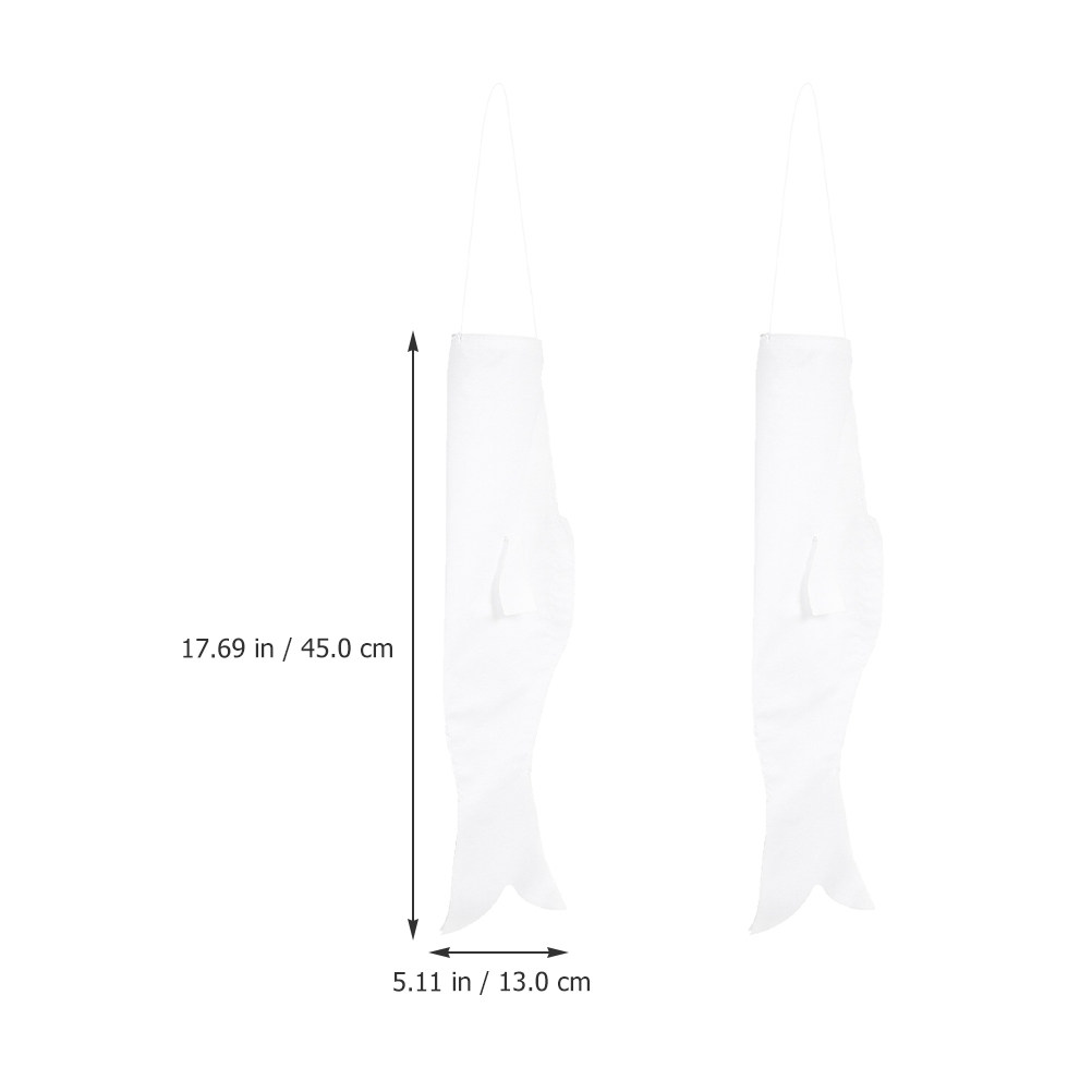 2Pcs DIY Blank Carp Windsocks  - Kids Outdoor Garden 评论和价格