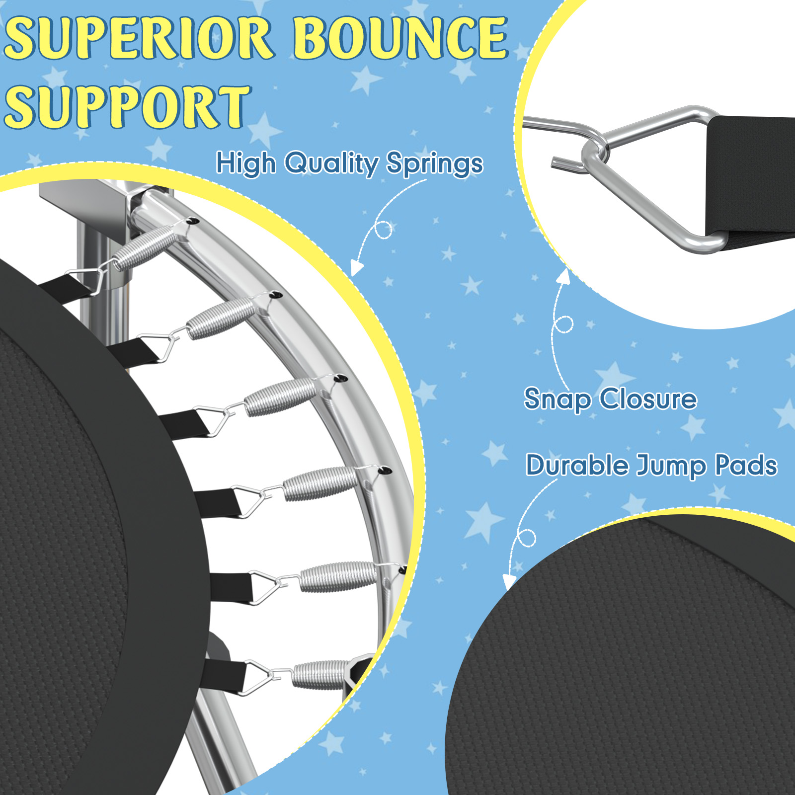 5FT 8-in-1 Toddler Trampoline  - Kids Outdoor Hammock 评论和价格