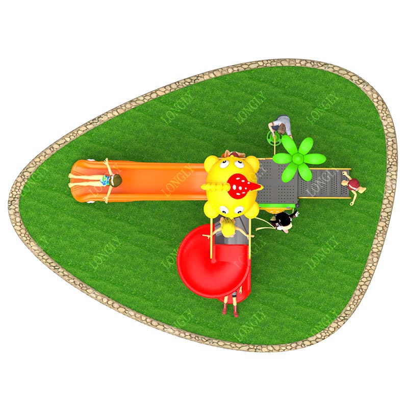 Commercial Plastic Slide 450x2 - Kids Outdoor Garden 评论和价格