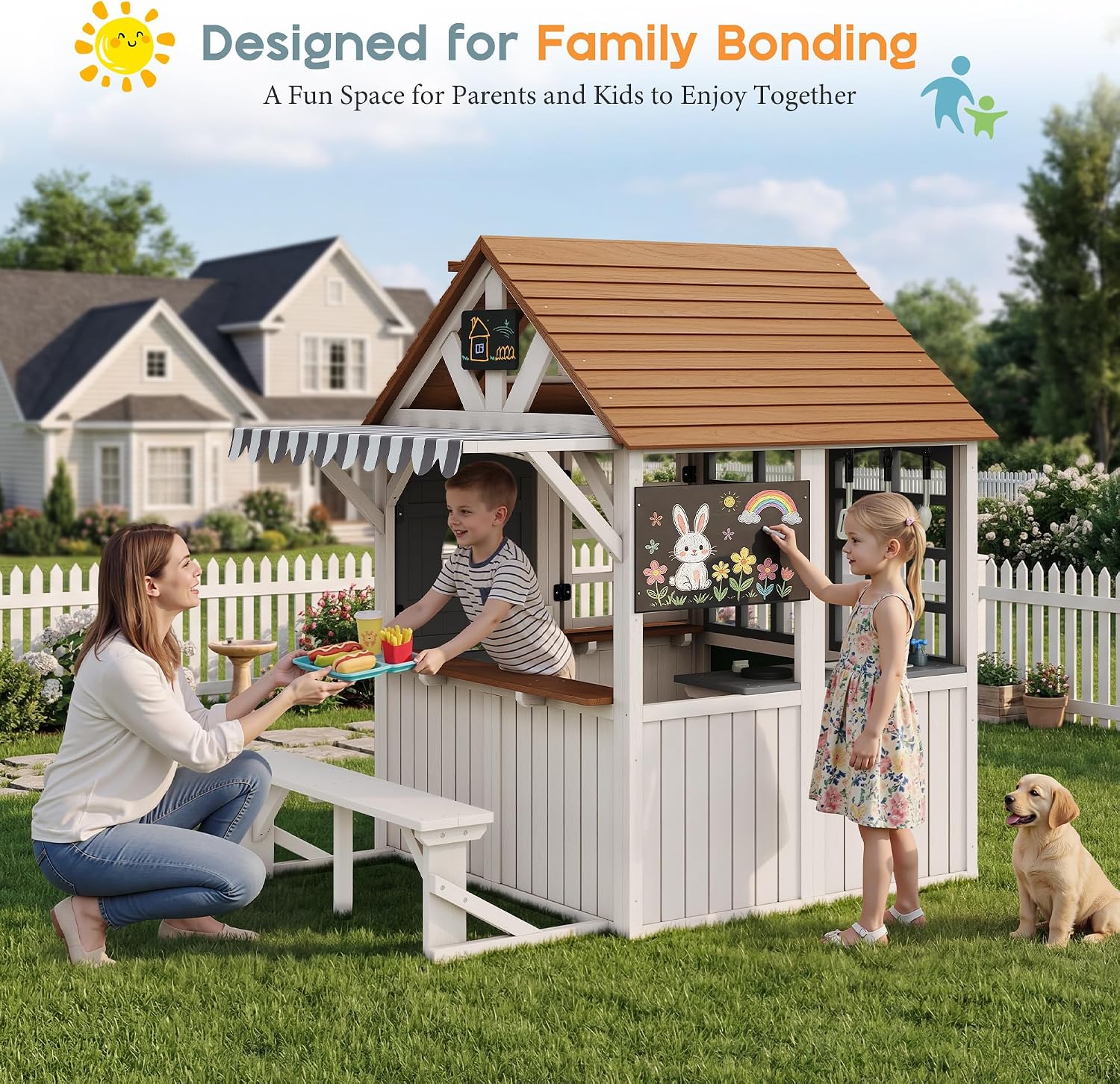 Durable Fir Wood Outdoor Kids  - Kids Outdoor Chalkboard 评论和价格