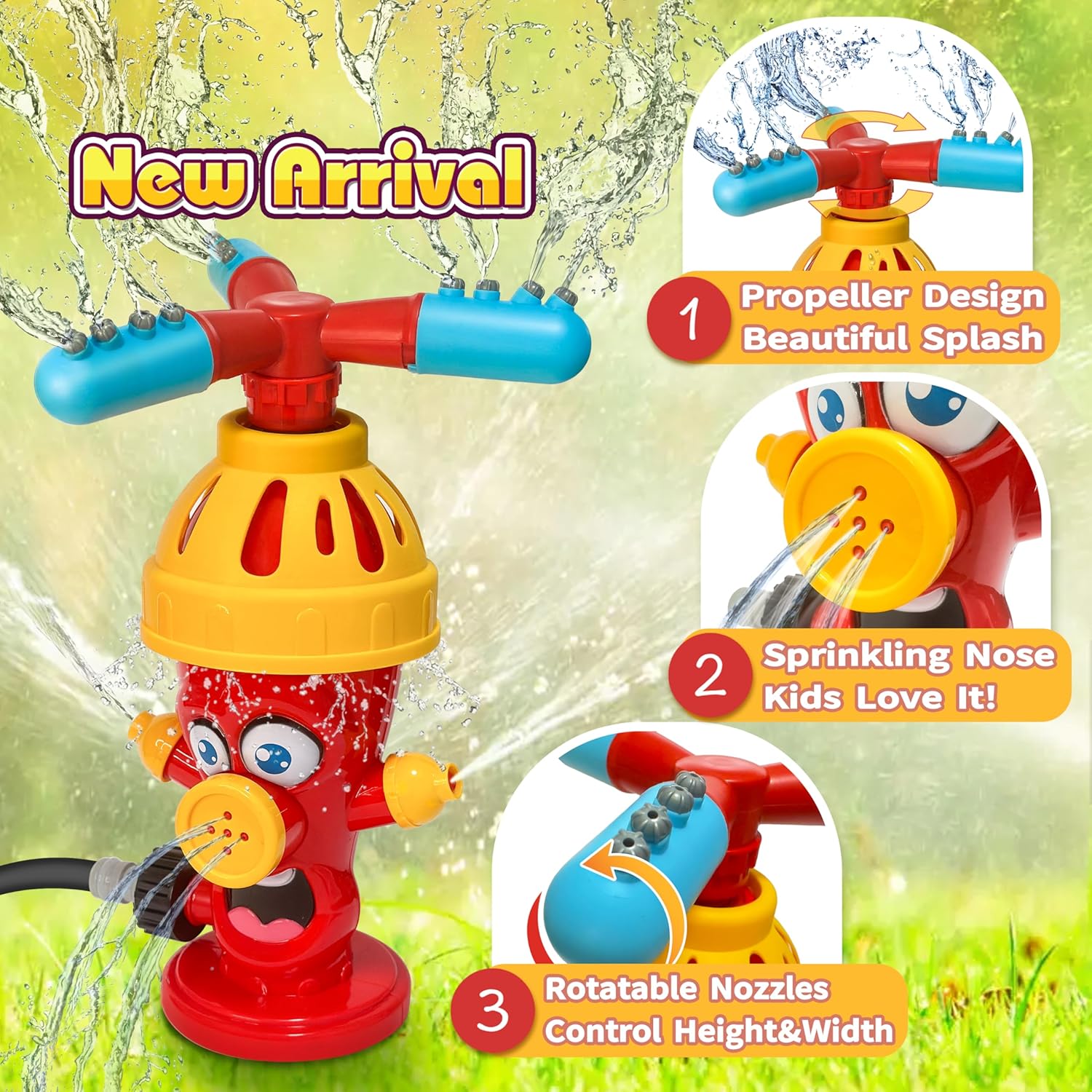 Water Spray Toy Hydrant Sprink - Kids Outdoor Garden 评论和价格