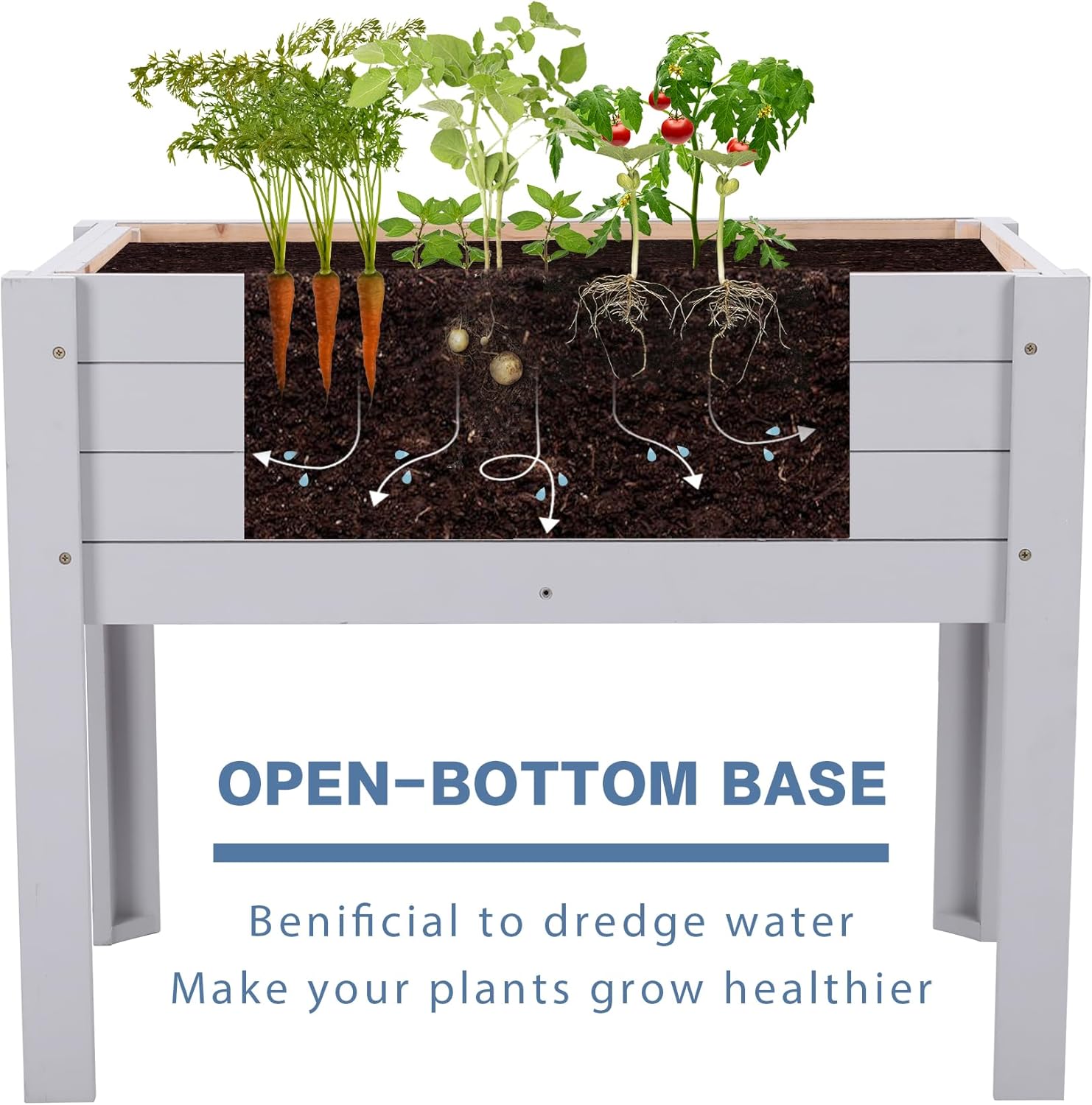 Kids Raised Garden Bed with DI - Kids Outdoor Chalkboard 评论和价格