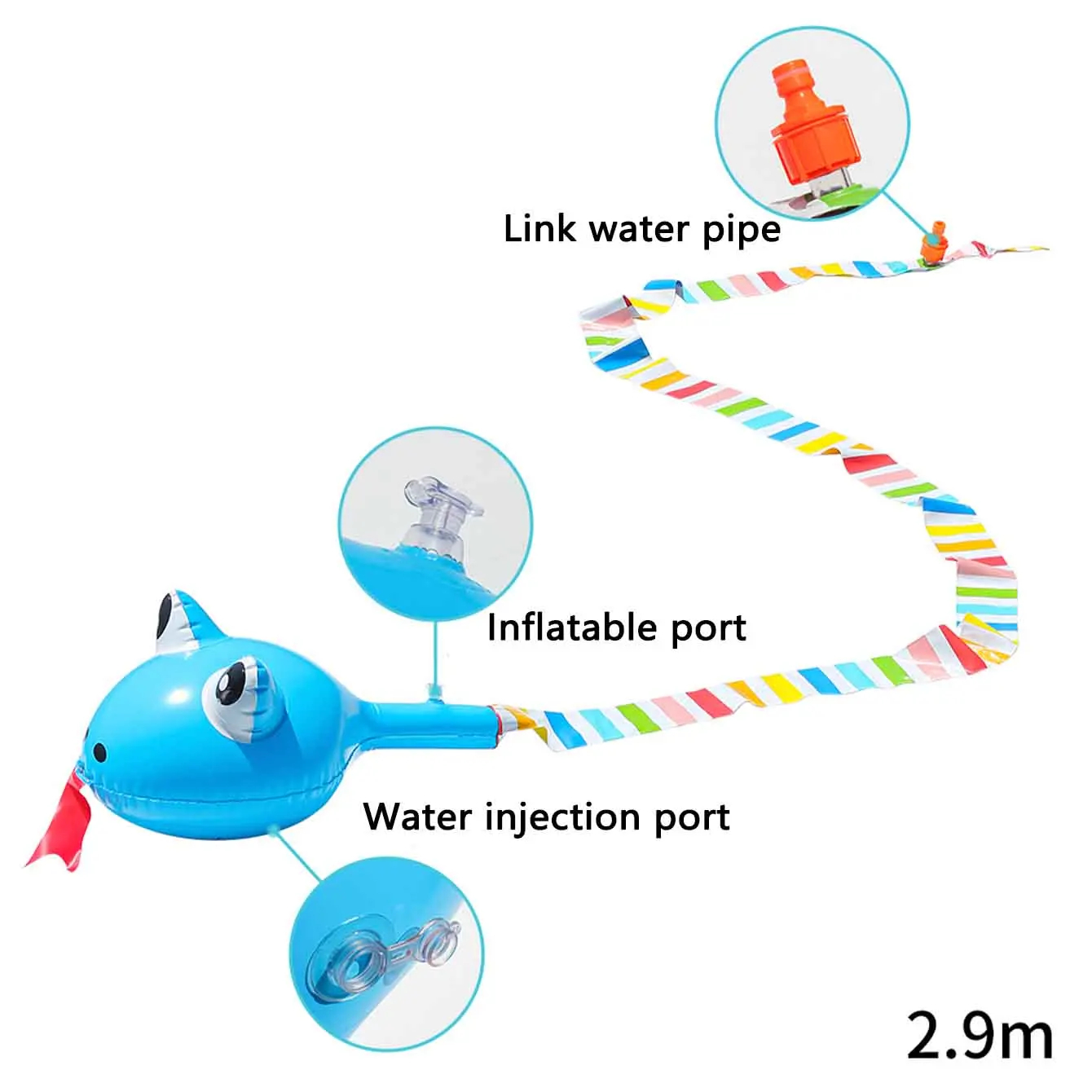 Inflatable Water Spray Snake T - Kids Outdoor Garden 评论和价格