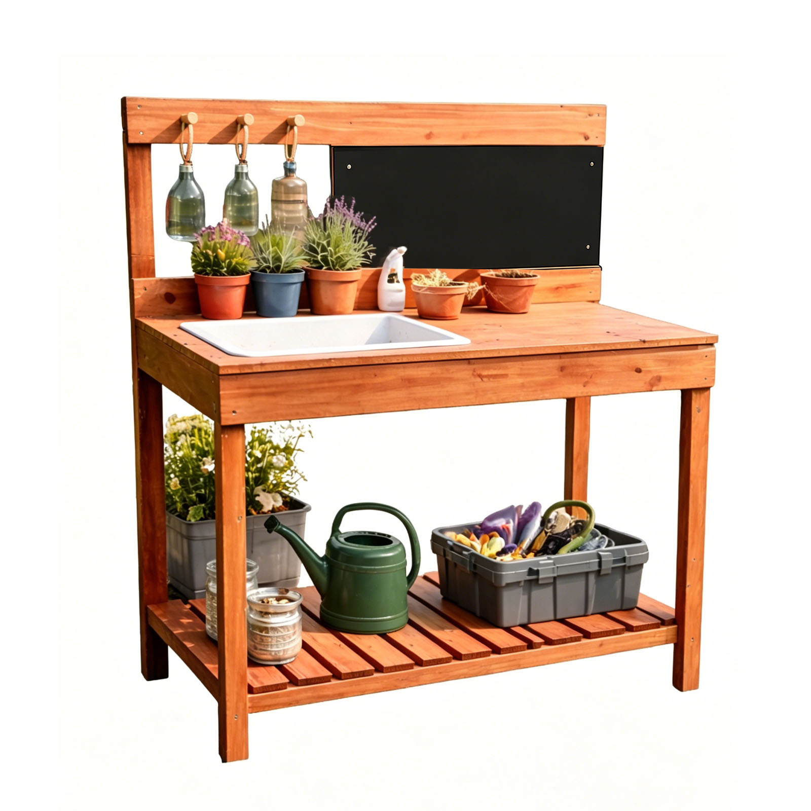 Wooden Potting Benches For Chi - Kids Outdoor Garden 评论和价格