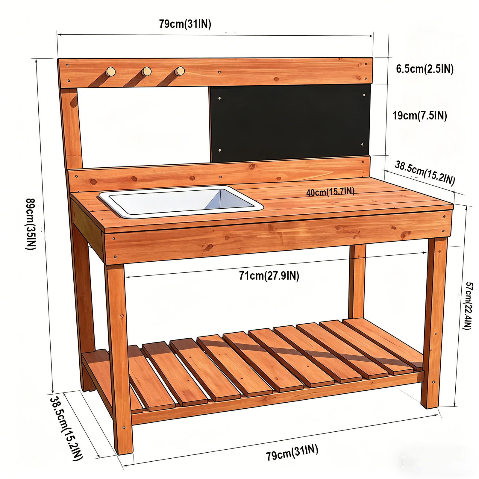 Wooden Potting Benches For Chi - Kids Outdoor Garden 评论和价格