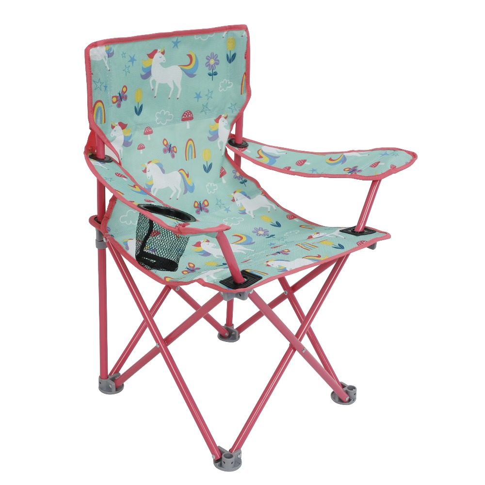 Kids Folding Camp Chair with S - Kids Unicorn Outdoor Chair 评论和价格