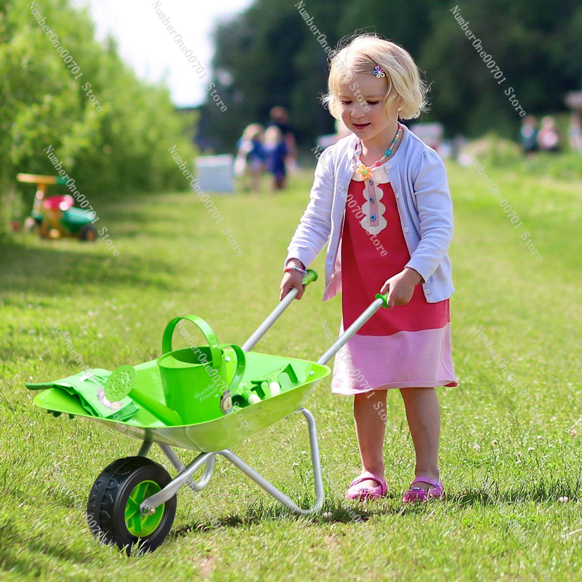 Kids Outdoor Wheelbarrow, Gree - Kids Outdoor Garden 评论和价格