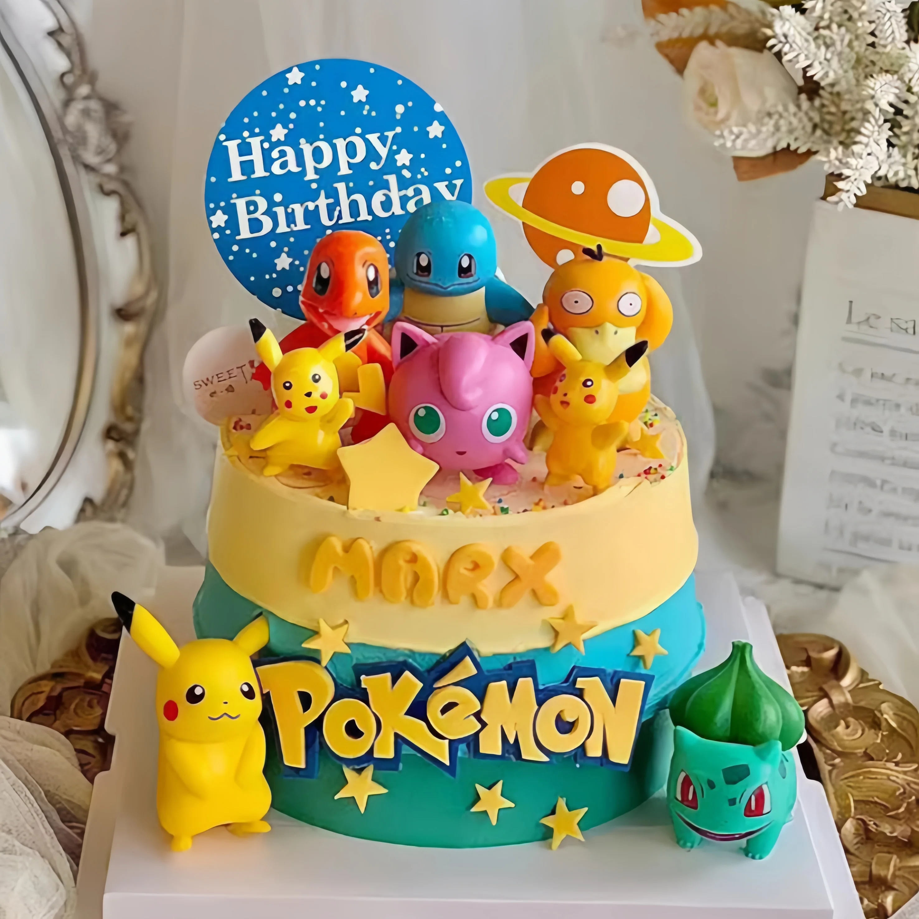 6Pcs/set Pokemon Monster Cake  - Kids Outdoor Merry Go Round 评论和价格
