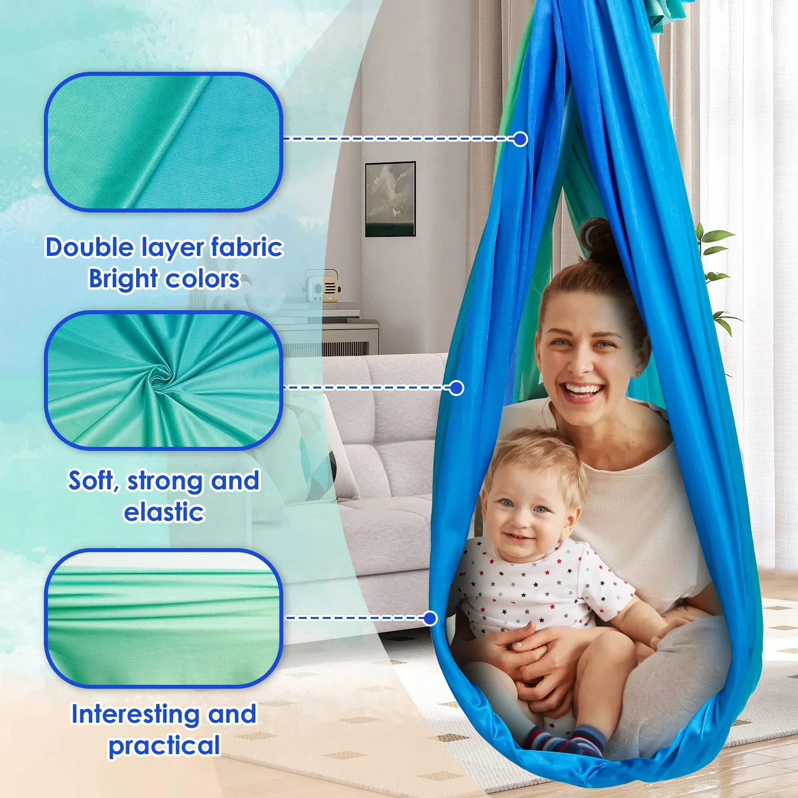 Sensory Swing Comfortable Kids - Kids Outdoor Hammock 评论和价格